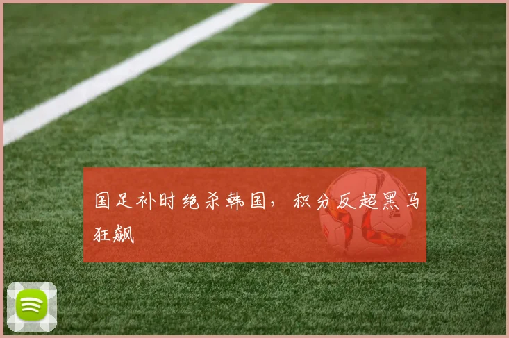 国足补时绝杀韩国,积分反超黑马狂飙 · 用户常问